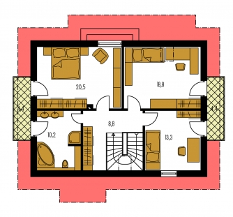 Floor plan of second floor - KLASSIK 158